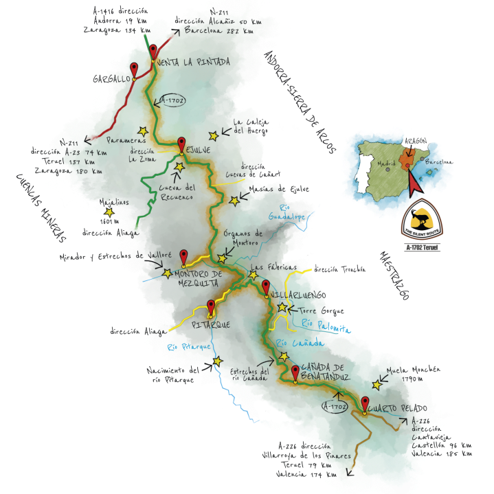 Curvas y paisajes de la Ruta del Silencio